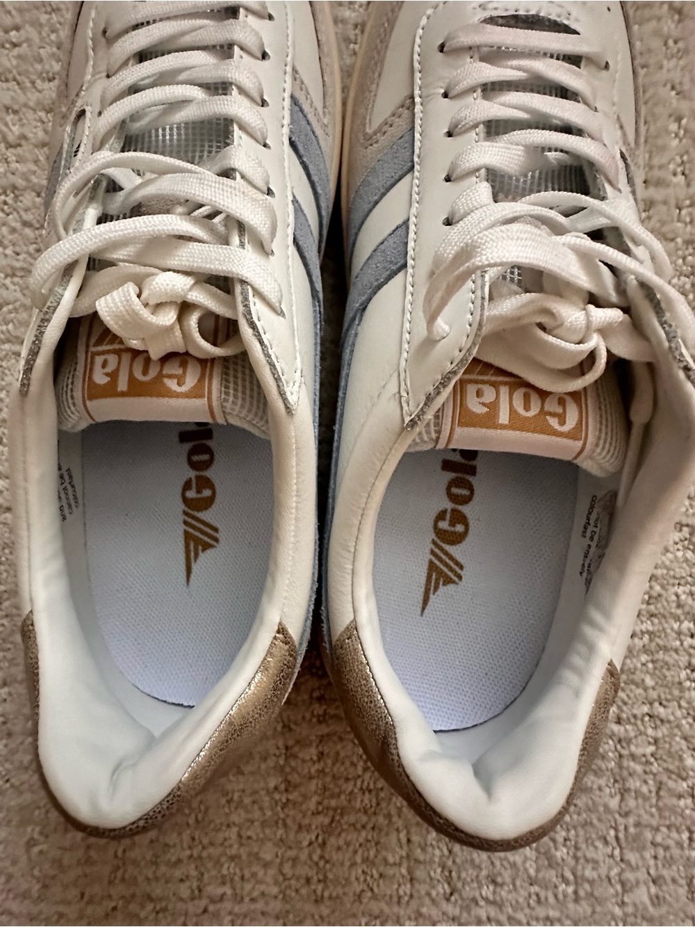 Gola Women's White, Light Blue & Cream Low-Top Sneakers Size 8 - Picture 8 of 11